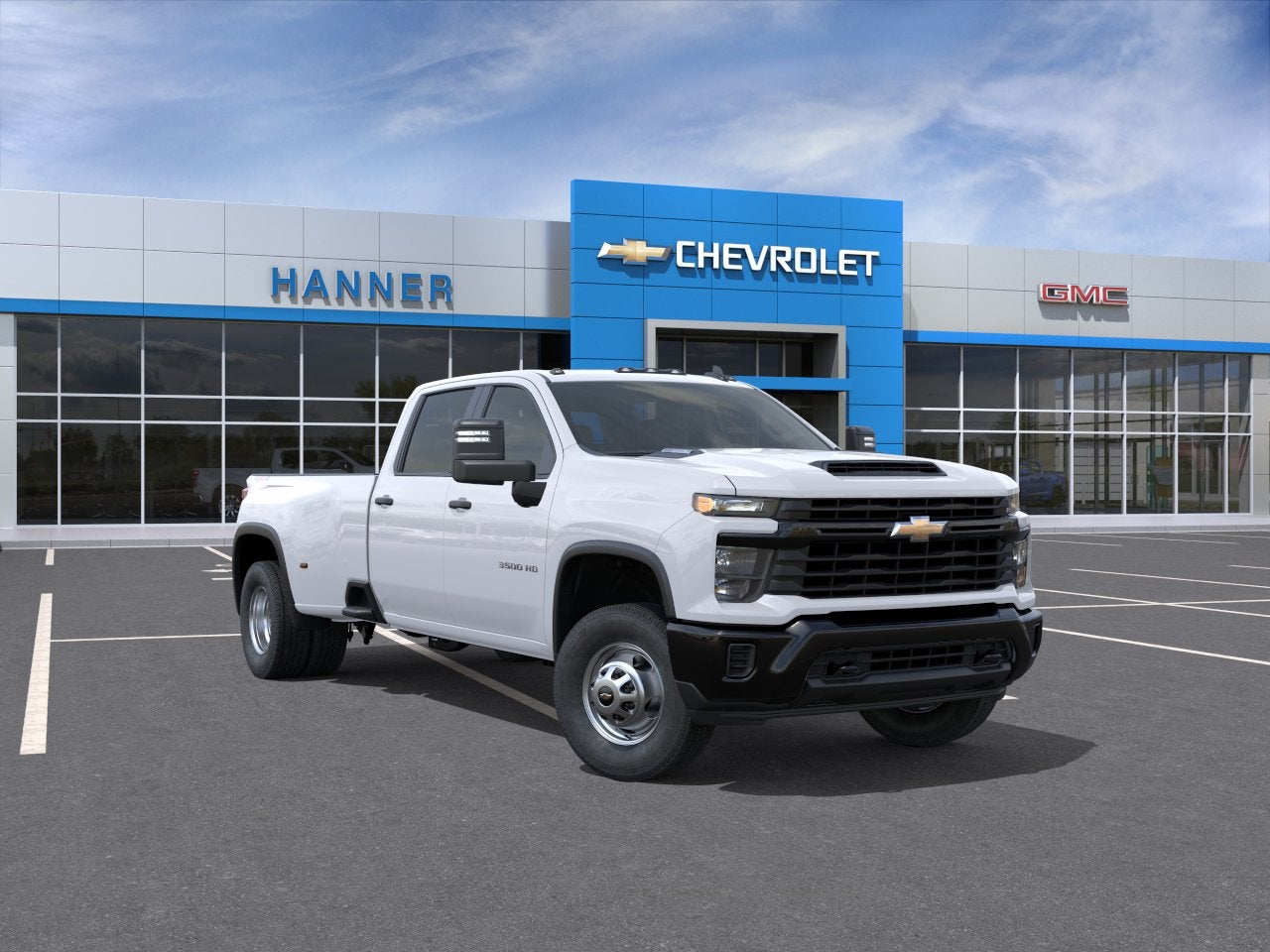 2026 Chevrolet Silverado 3500 HD WT DRW in Summit White — front three-quarter view