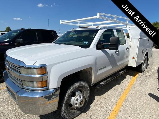 2015 Chevrolet Silverado 3500 HD Work Truck in Summit White — front three-quarter view