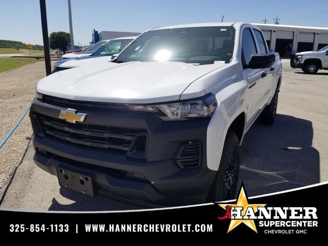 2026 Chevrolet Colorado WT in Summit White — front three-quarter view