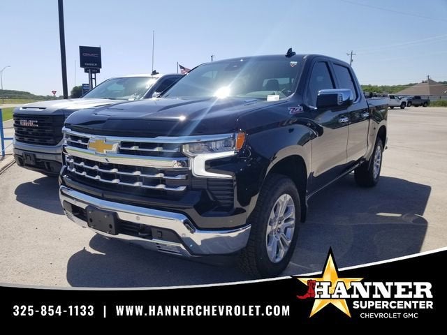 2026 Chevrolet Silverado 1500 LTZ in Black — front three-quarter view