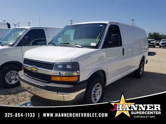 2026 Chevrolet Express Cargo 1WT in Summit White — front three-quarter view
