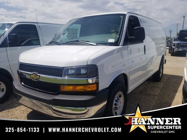 2026 Chevrolet Express Cargo 1WT in Summit White — front three-quarter view