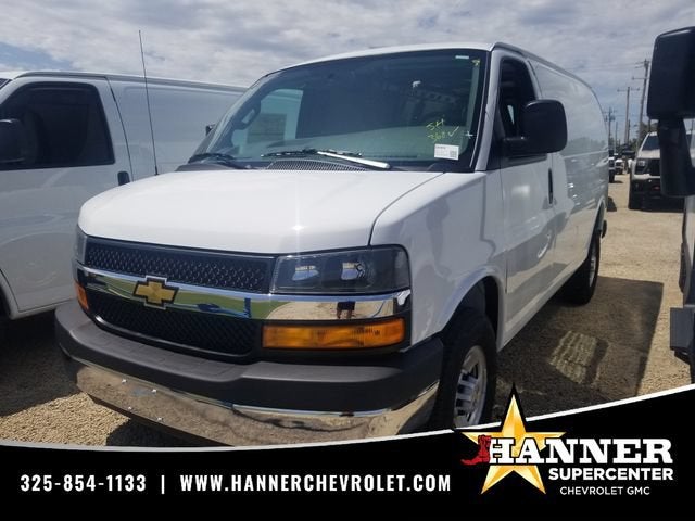 2026 Chevrolet Express Cargo WT in Summit White — front three-quarter view