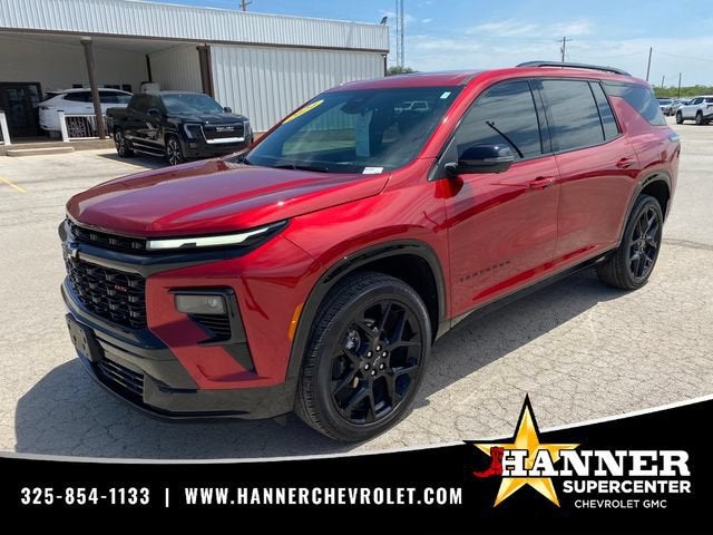 2024 Chevrolet Traverse RS in Radiant Red Tintcoat — front three-quarter view