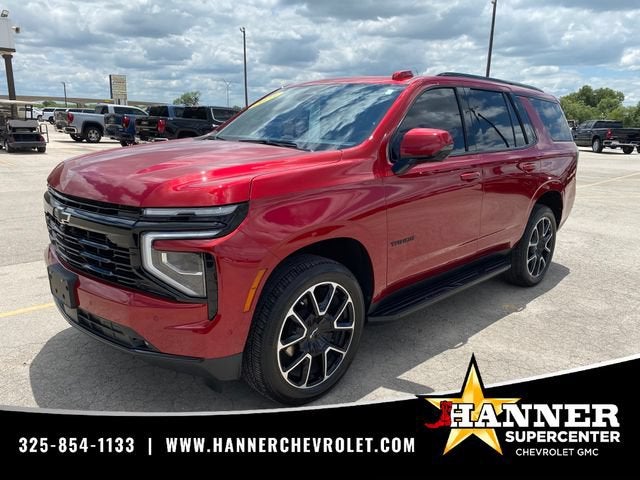 2025 Chevrolet Tahoe RST in Radiant Red Tintcoat — front three-quarter view