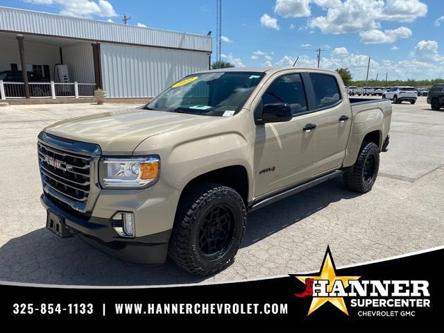 2022 GMC Canyon AT4 - Leather in Desert Sand Metallic — front three-quarter view