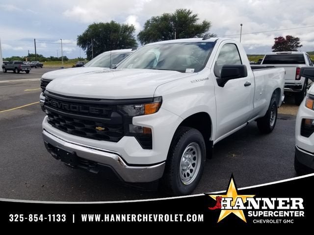 2026 Chevrolet Silverado 1500 WT in Summit White — front three-quarter view
