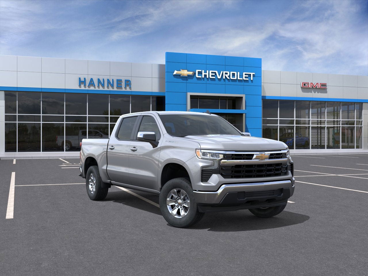 2026 Chevrolet Silverado 1500 LT in Sterling Gray Metallic — front three-quarter view