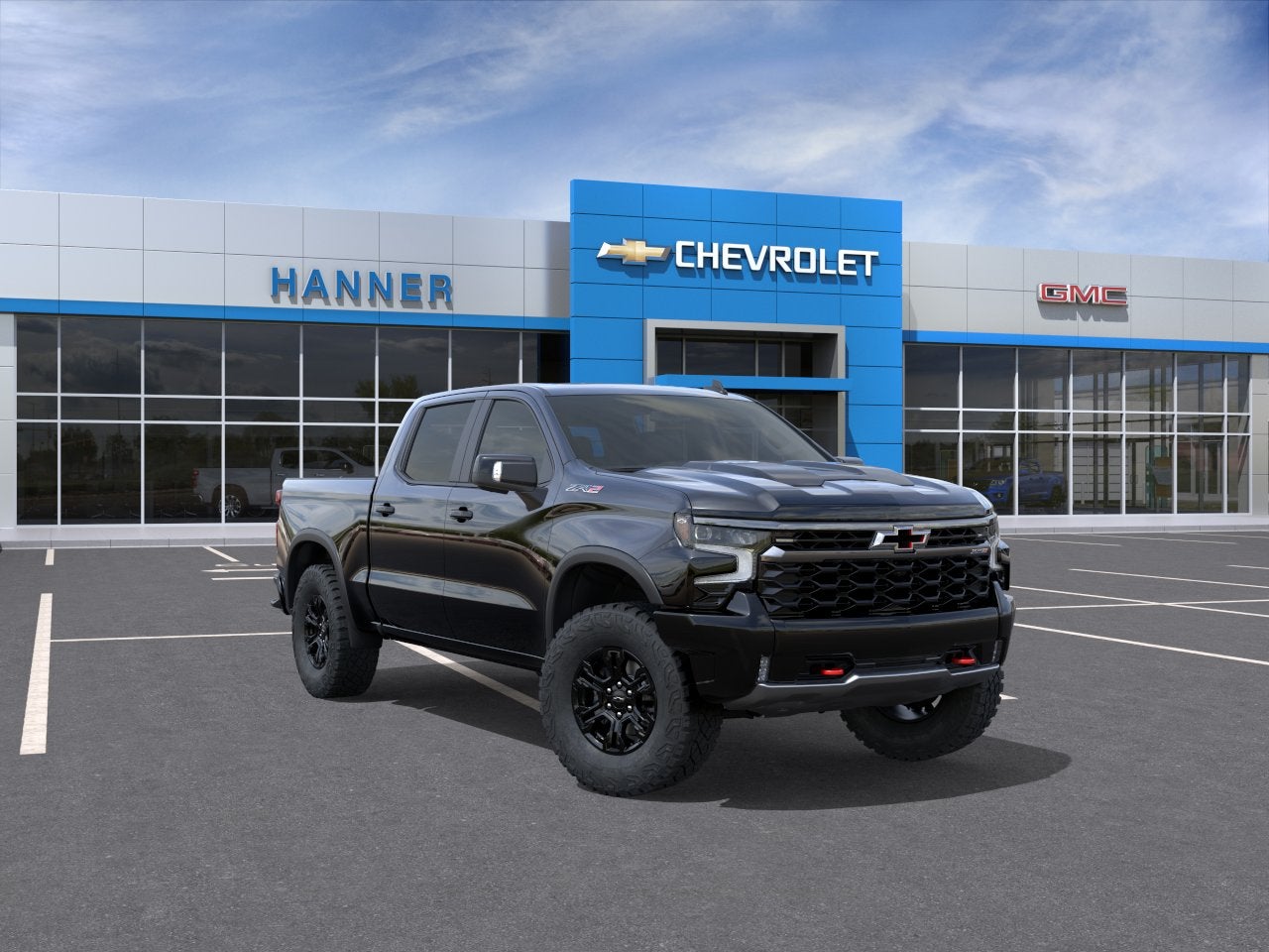 2026 Chevrolet Silverado 1500 ZR2 in Black — front three-quarter view
