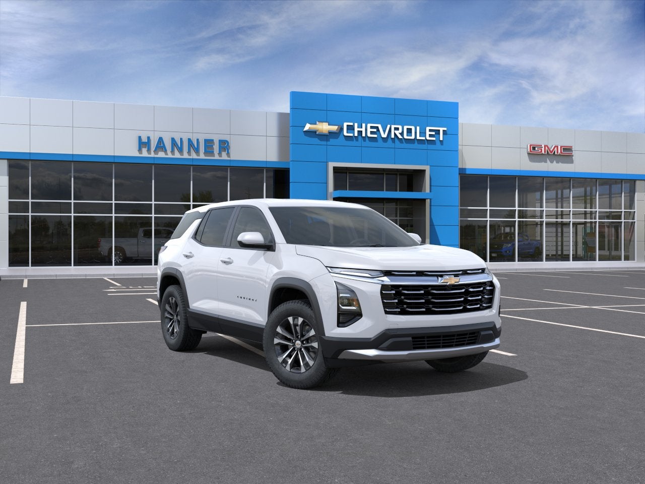 2027 Chevrolet Equinox FWD LT in Summit White — front three-quarter view