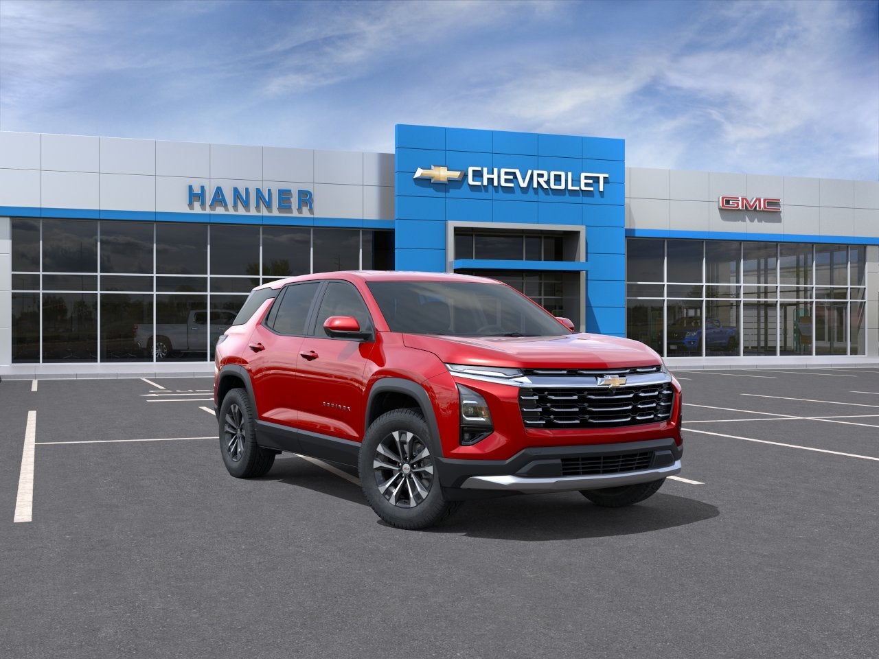 2027 Chevrolet Equinox FWD LT in Radiant Red Tintcoat — front three-quarter view